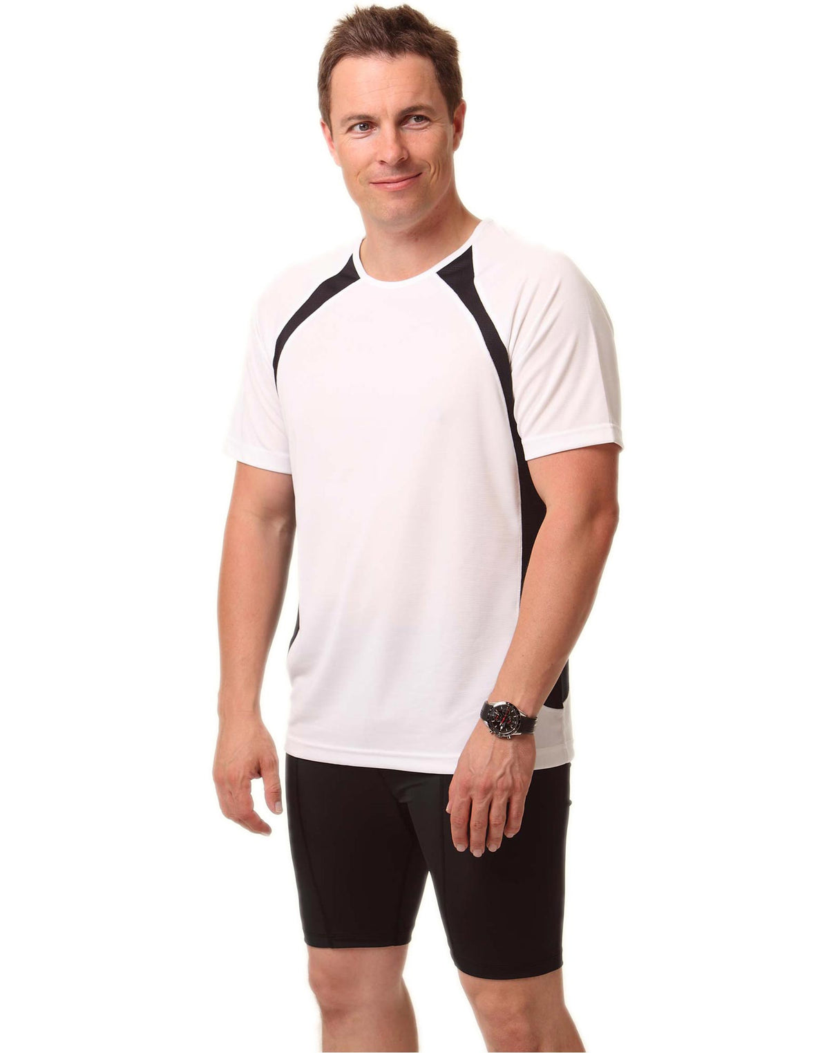 Sprint Tee Shirt Men's - White/Navy - View