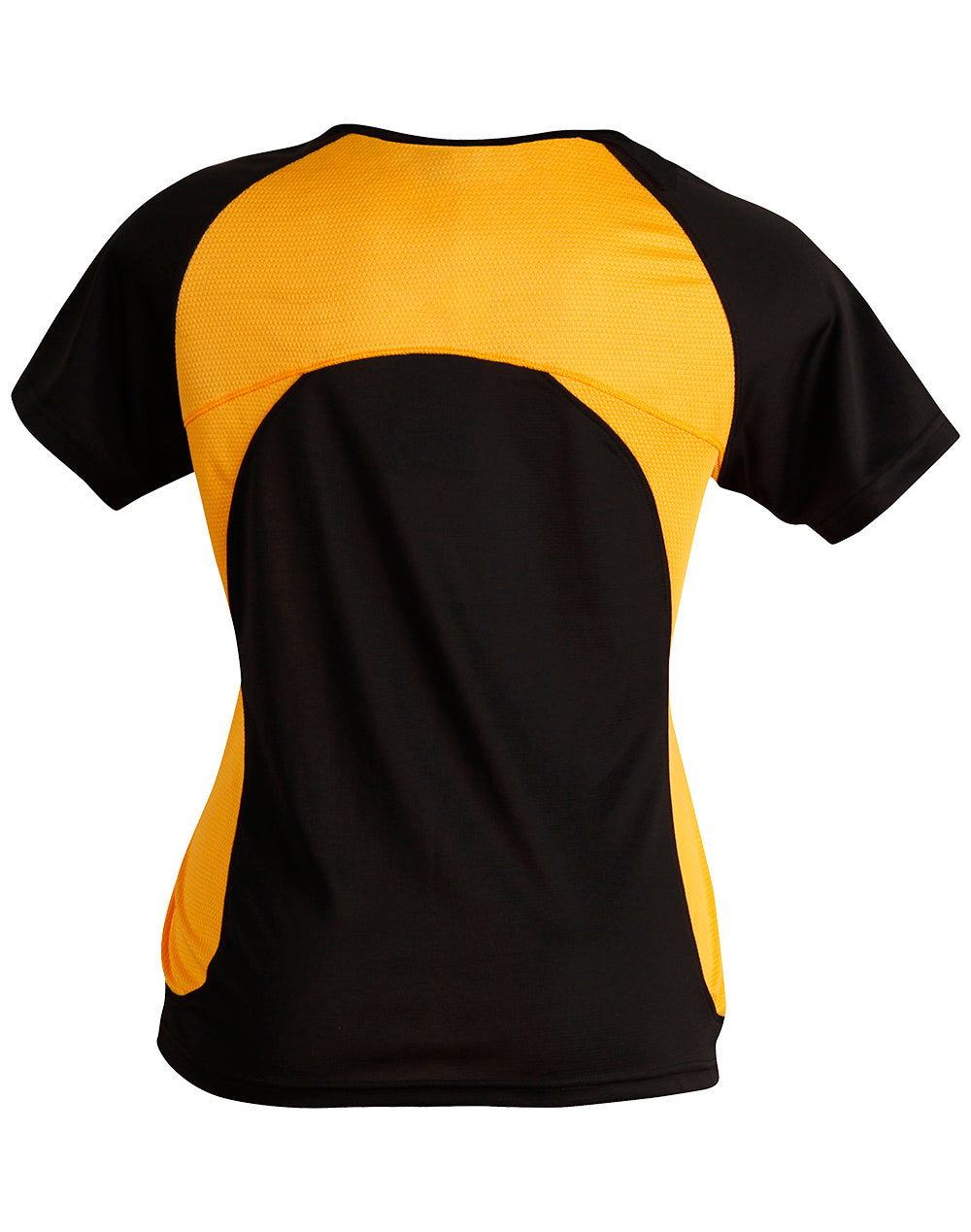 Sprint Tee Shirt Ladies' - Black/Gold - Back