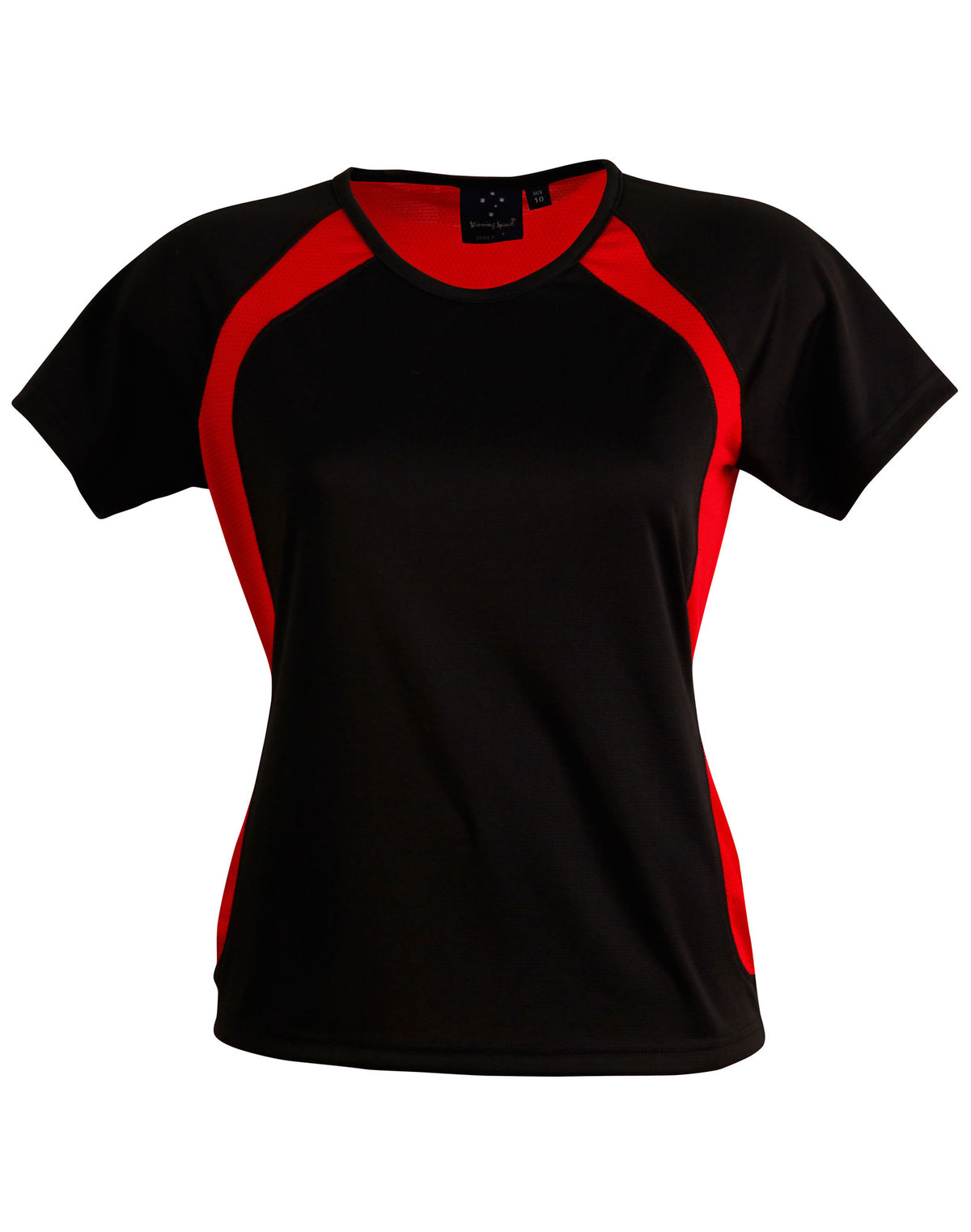 Sprint Tee Shirt Ladies' - Black/Red - Front