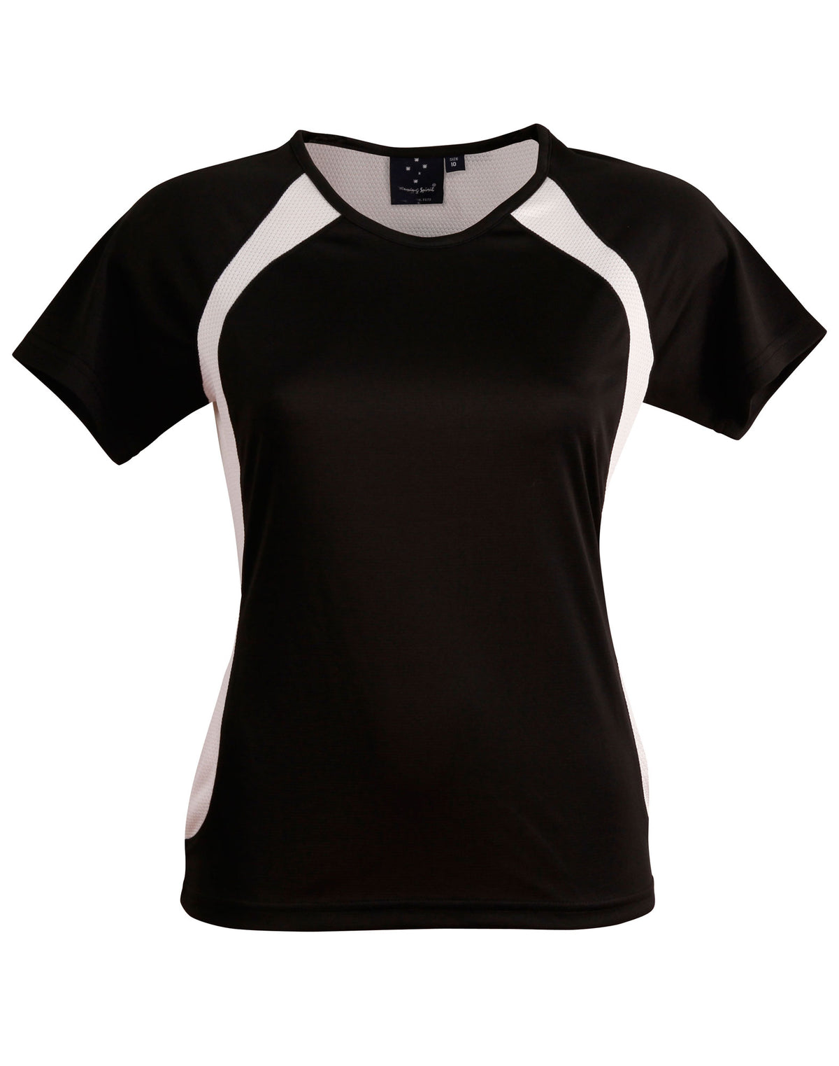Sprint Tee Shirt Ladies' - Black/White - Front