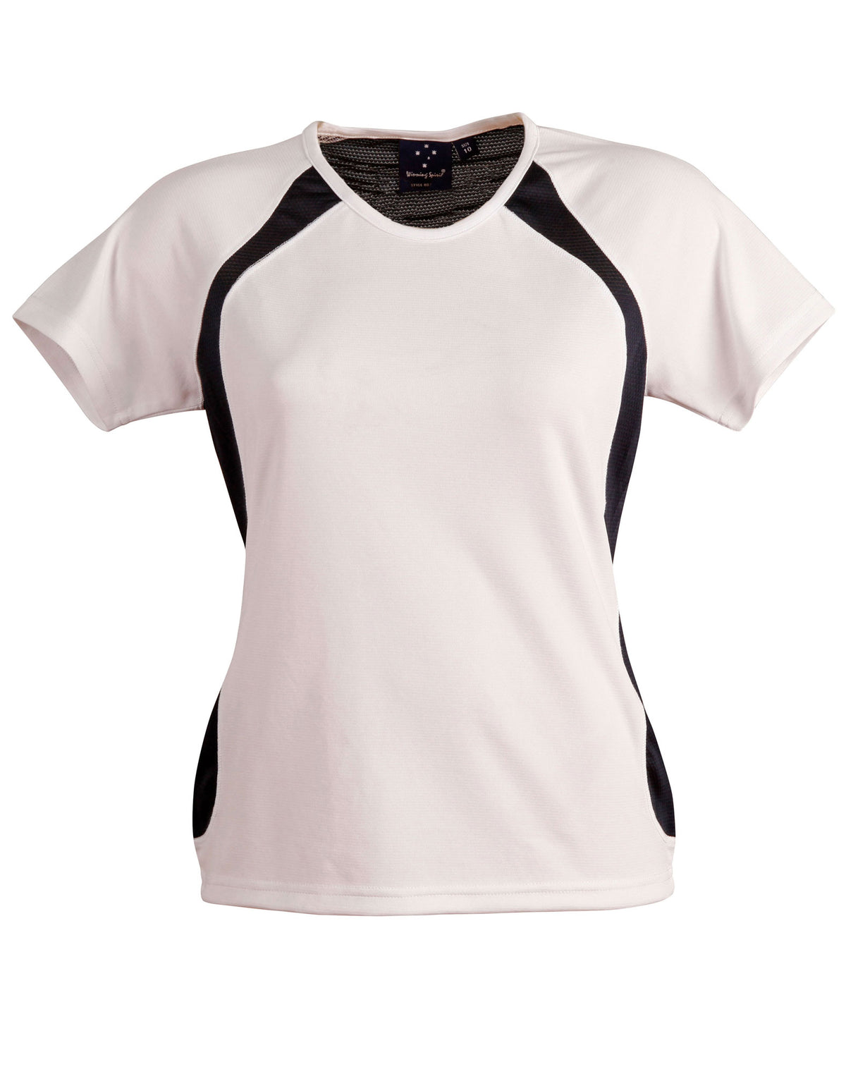 Sprint Tee Shirt Ladies' - White/Navy - Front