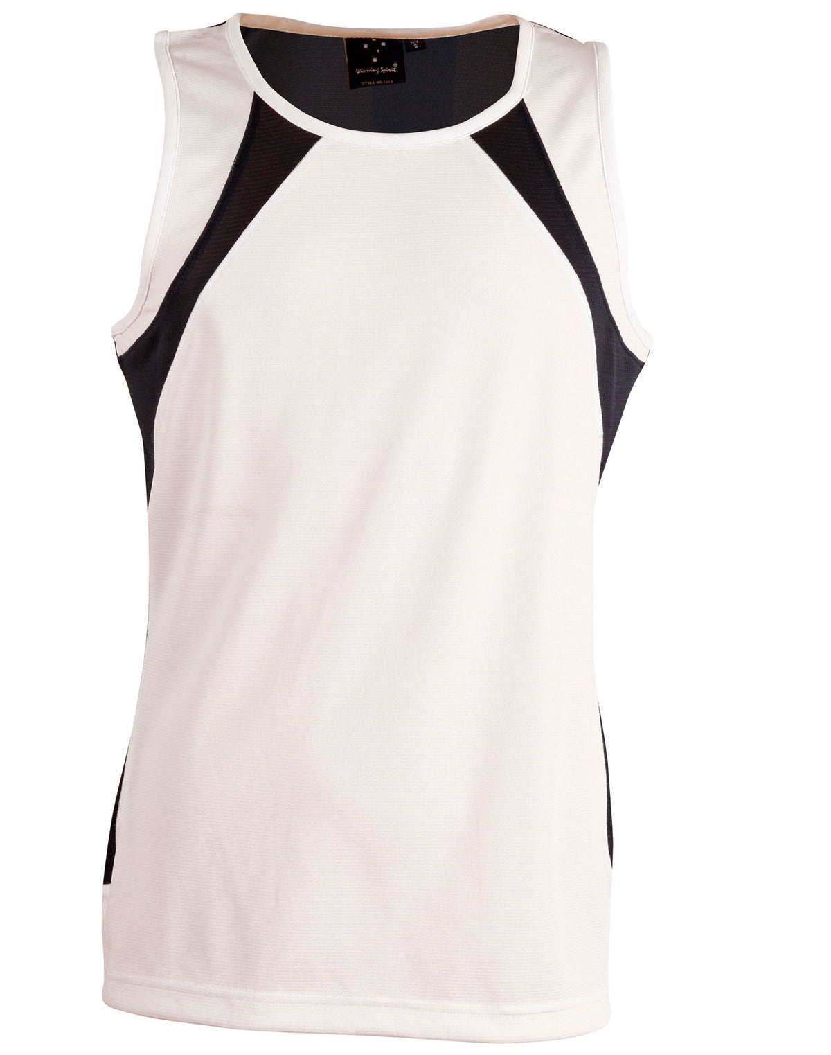 Sprint Singlet Men's - White/Navy - Front