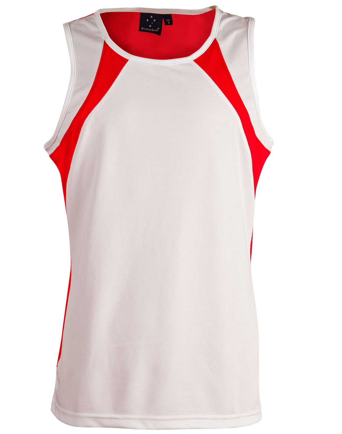 Sprint Singlet Men's - White/Red - Front
