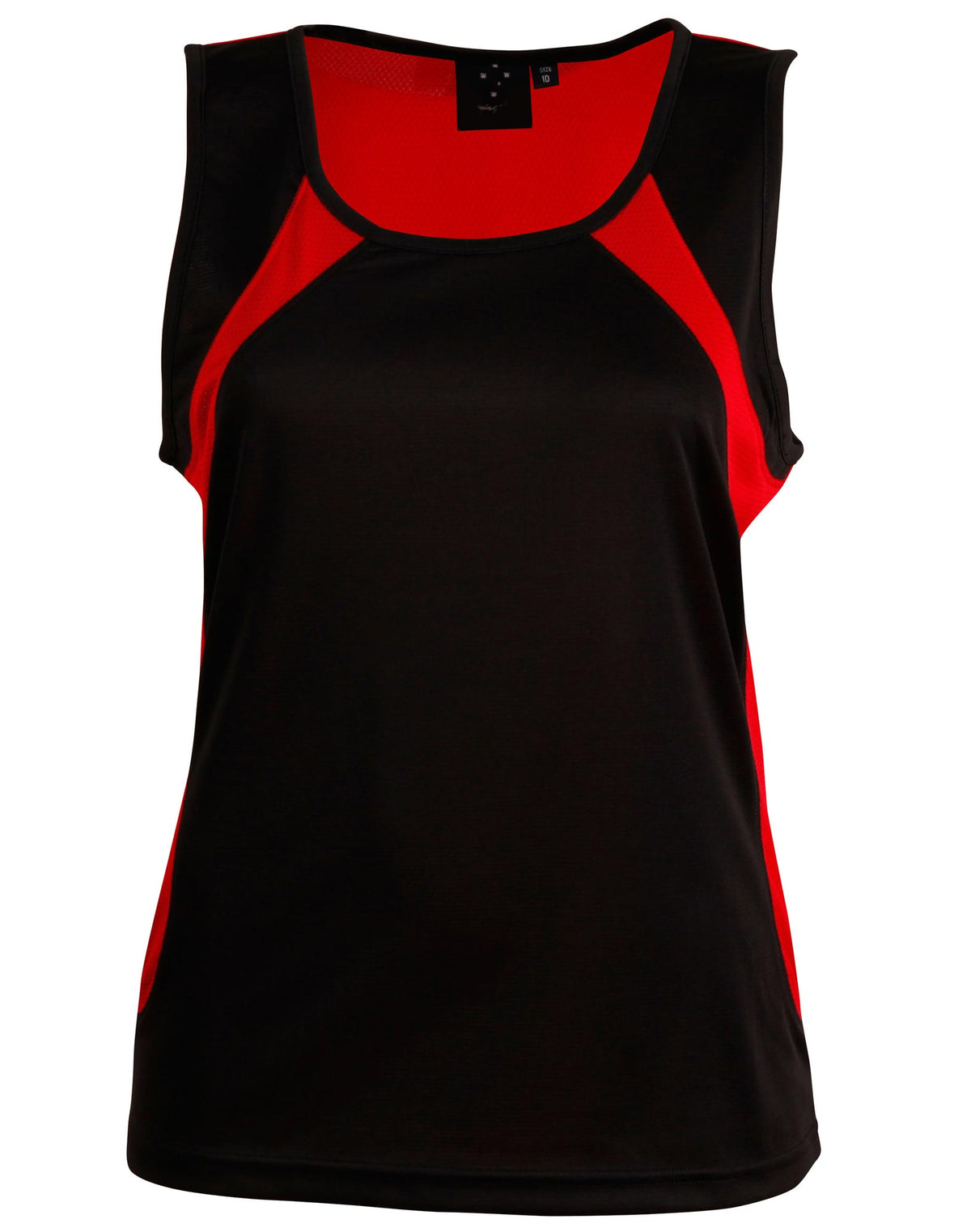 Sprint Singlet Ladies' - Black/Red - Front