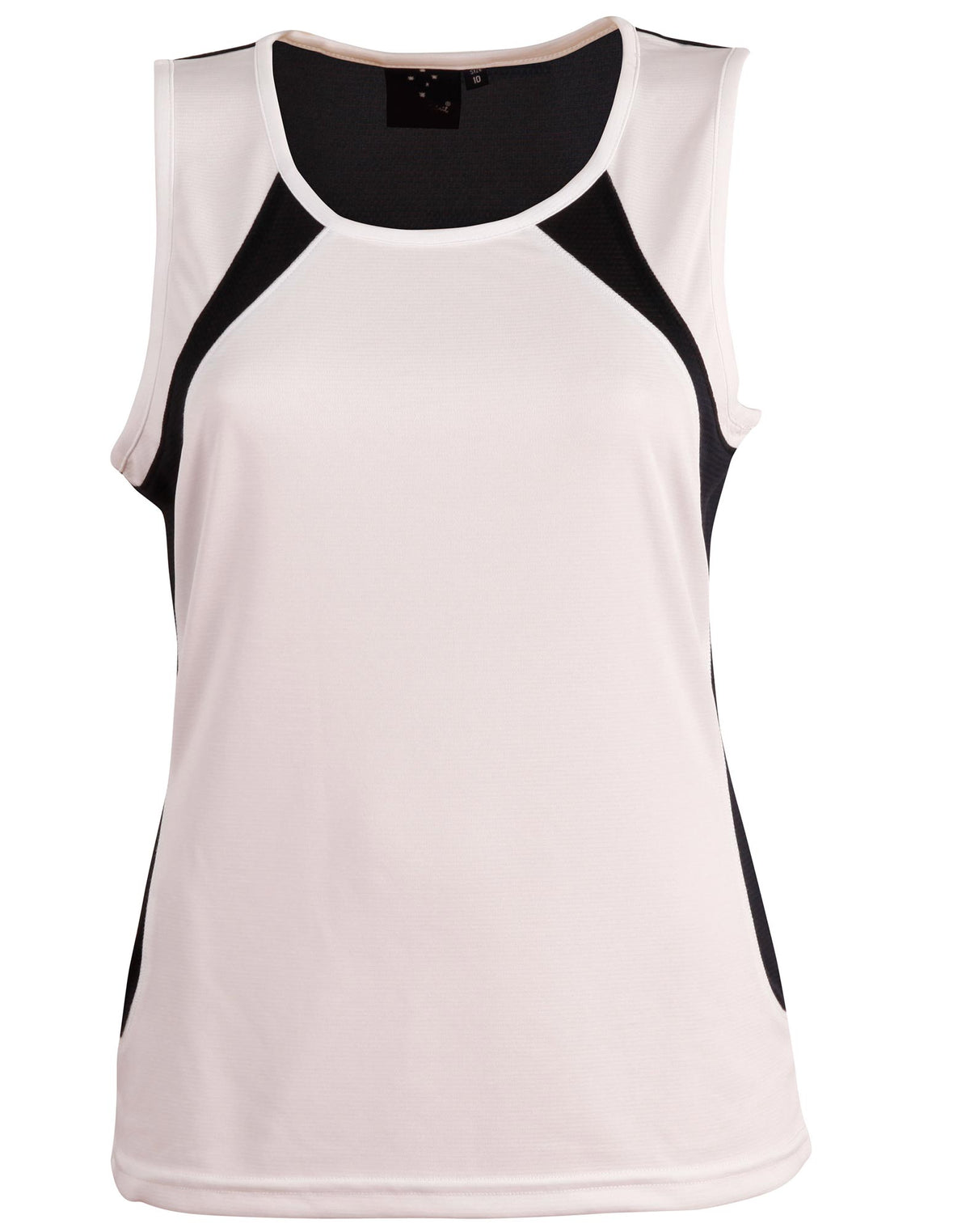 Sprint Singlet Ladies' - White/Navy - Front