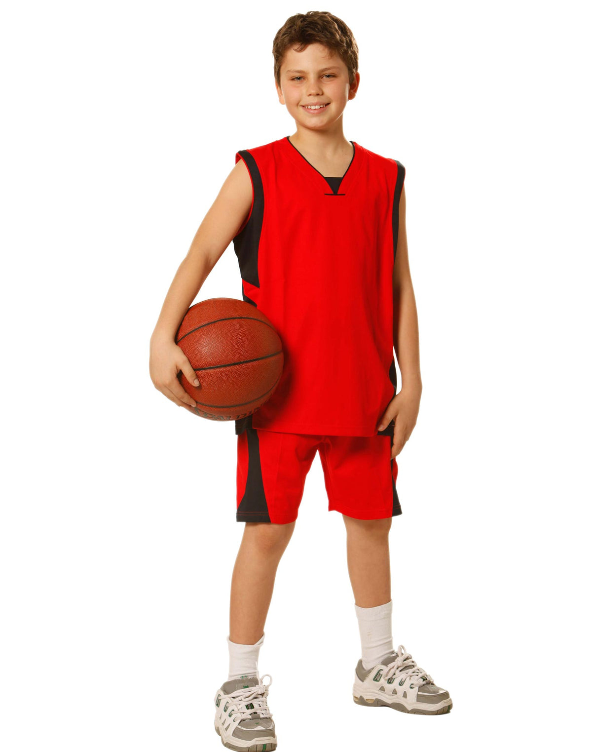 Slamdunk Singlet Kids - Red/Navy - View