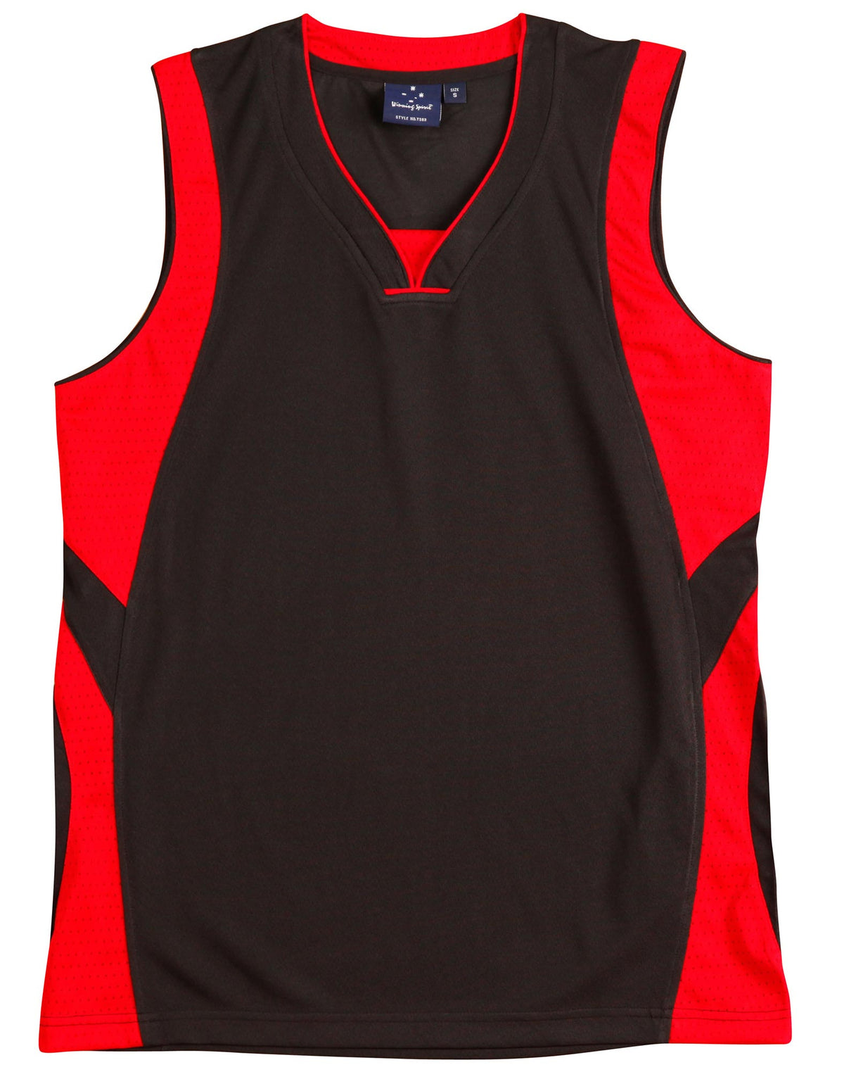 Slamdunk Singlet Kids - Black/Red - Front