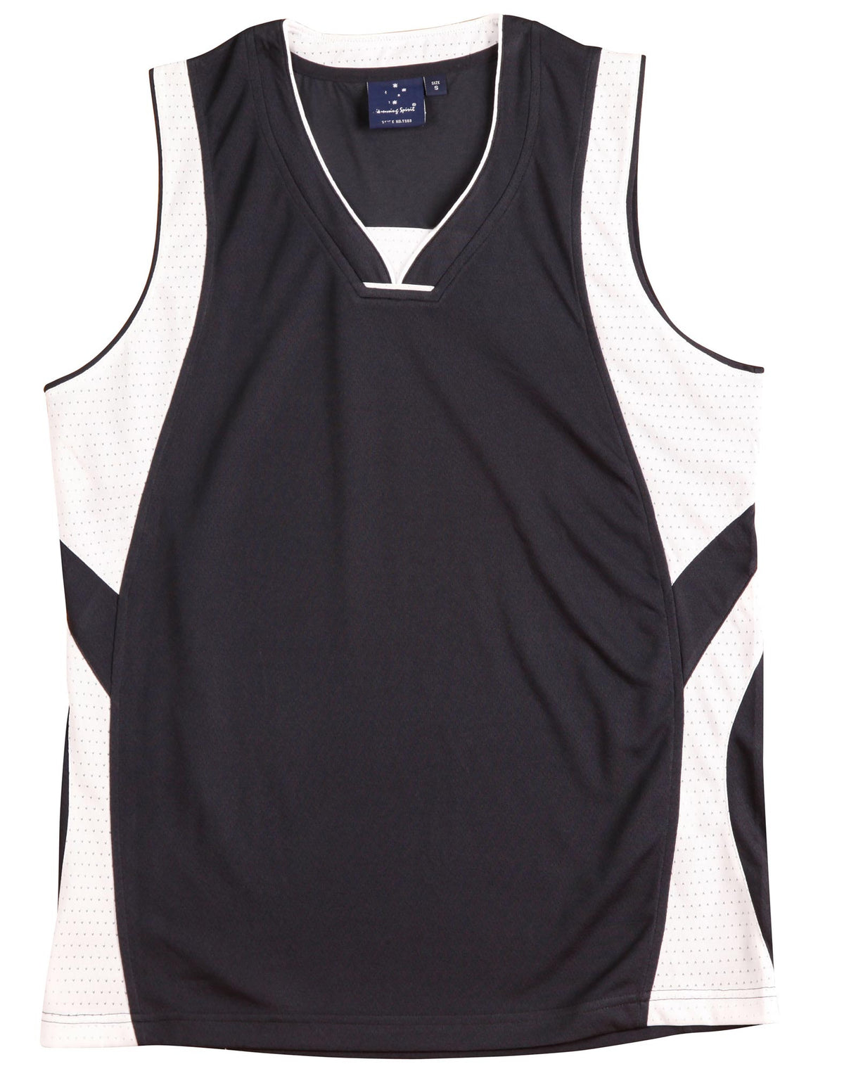 Slamdunk Singlet Kids - Navy/White - Front