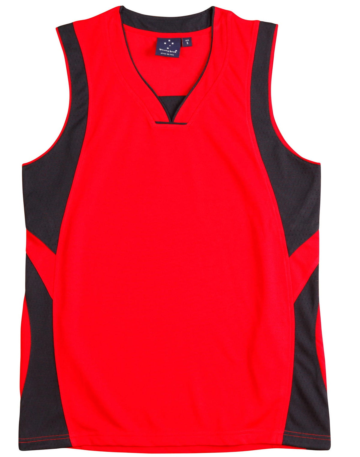 Slamdunk Singlet Kids - Red/Navy - Front