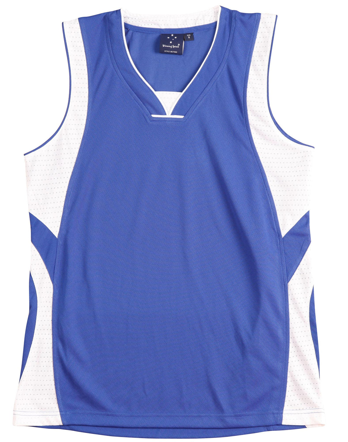 Slamdunk Singlet Adult - Royal/White - Front