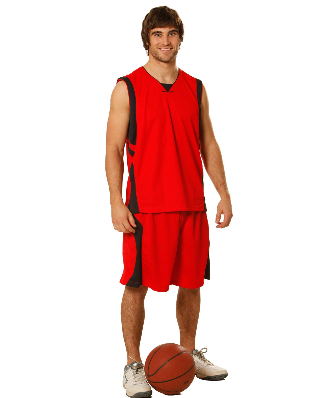 Slamdunk Singlet Adult - Red/Navy - View