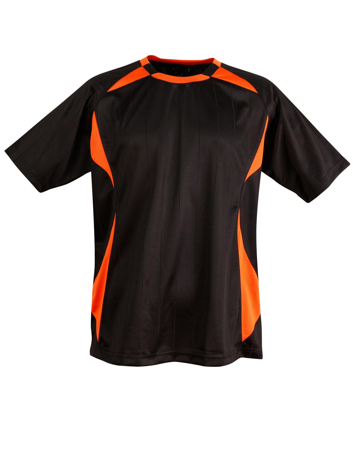 Shoot Soccer Tee Kids - Black/Orange - Front