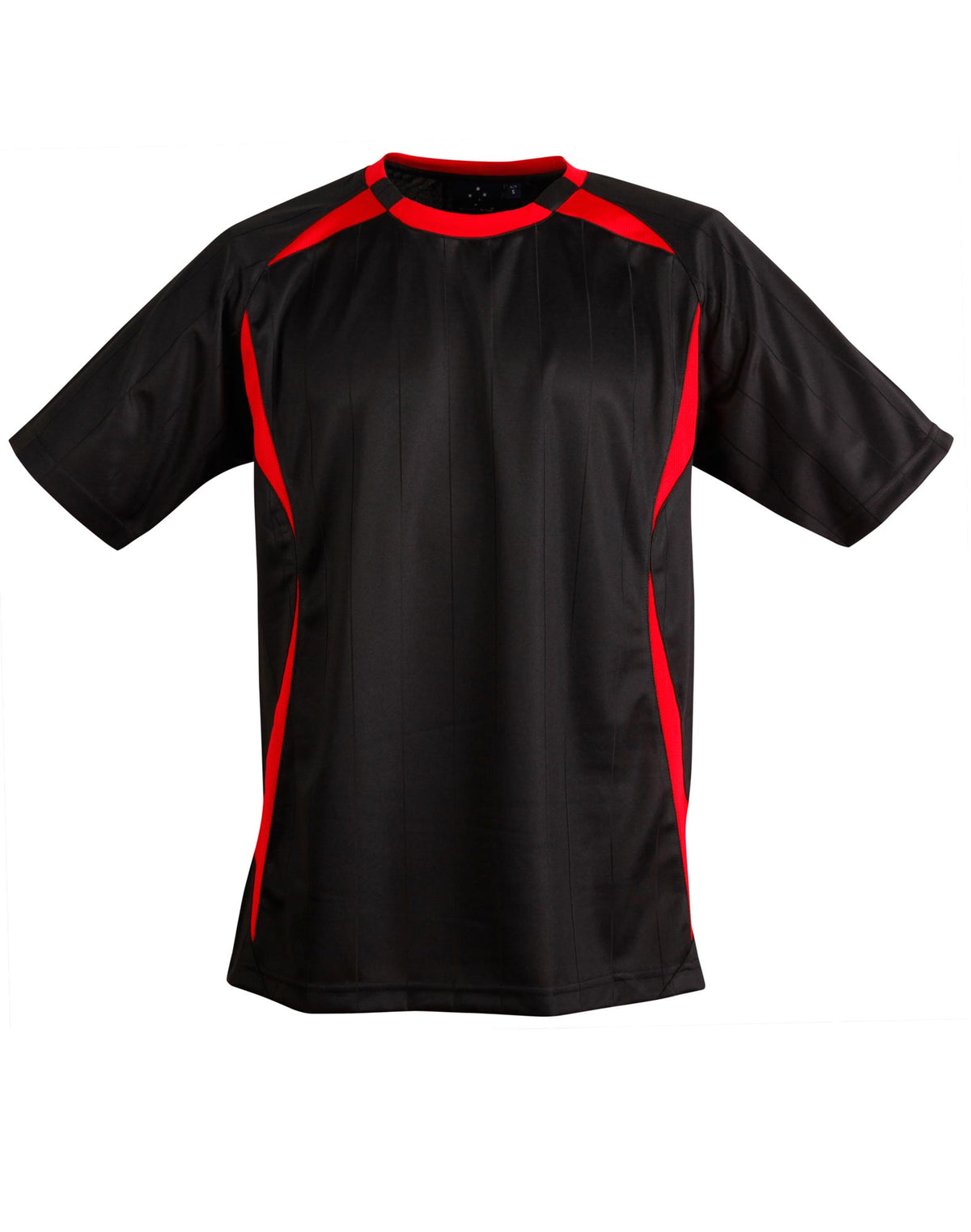 Shoot Soccer Tee Kids - Black/Red - Front