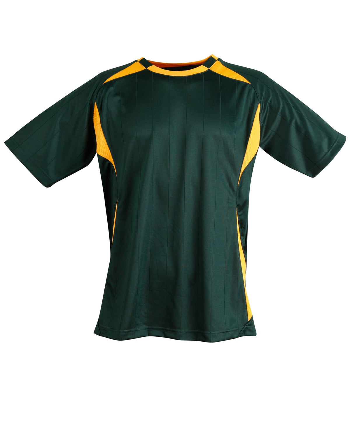 Shoot Soccer Tee Kids - Bottle/Gold - Front