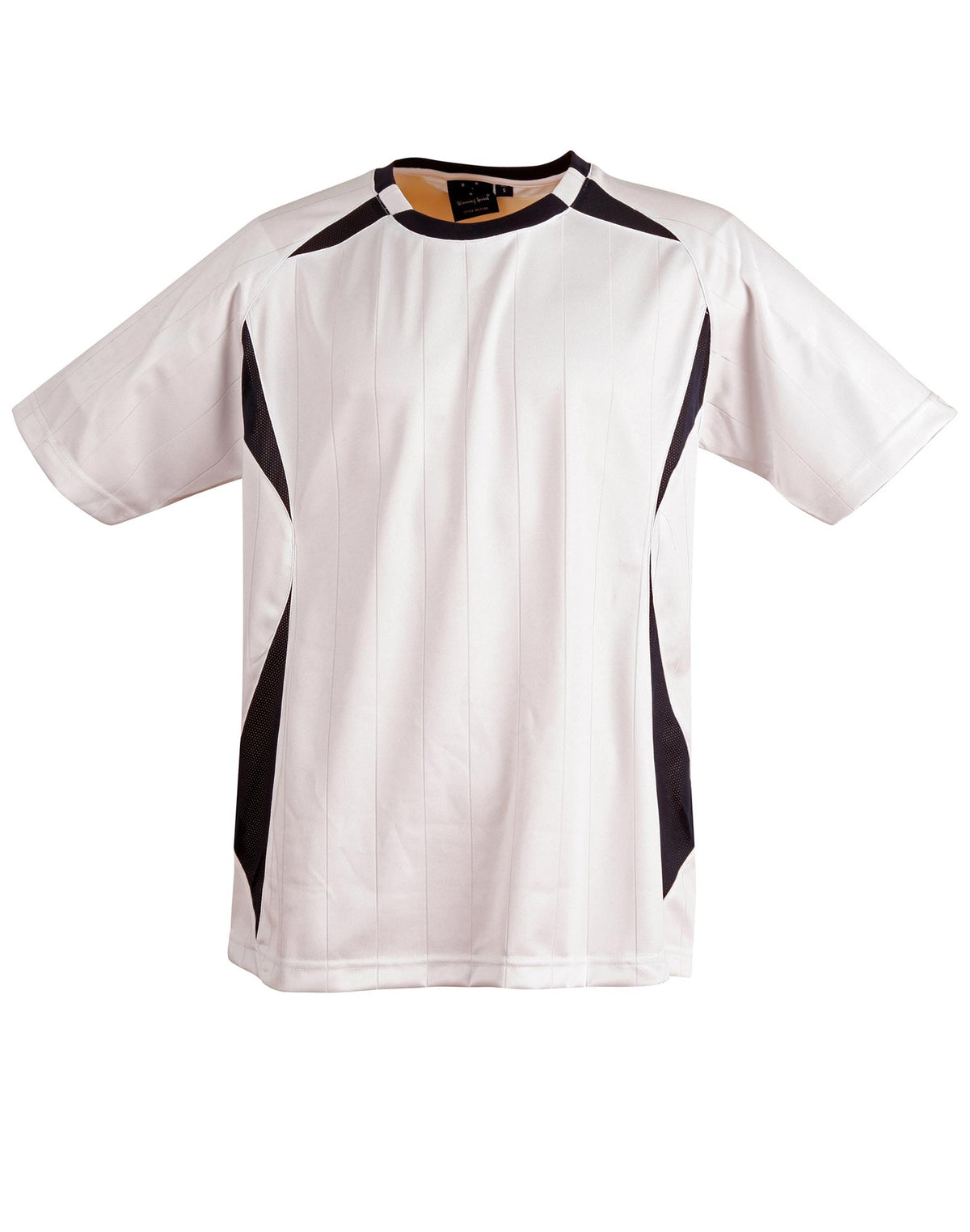 Shoot Soccer Tee Kids - White/Navy - Front