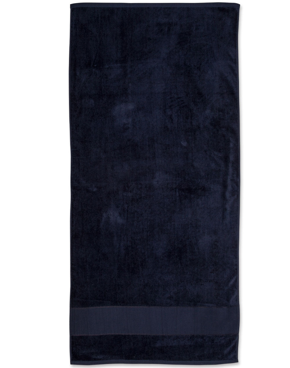 Terry Velour Beach Towel - Navy - Front