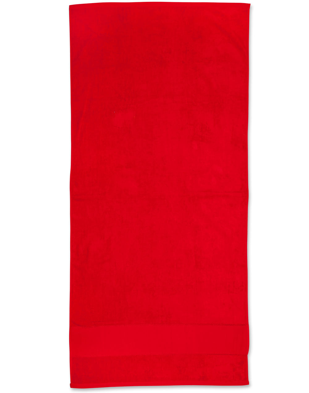 Terry Velour Beach Towel - Red - Front