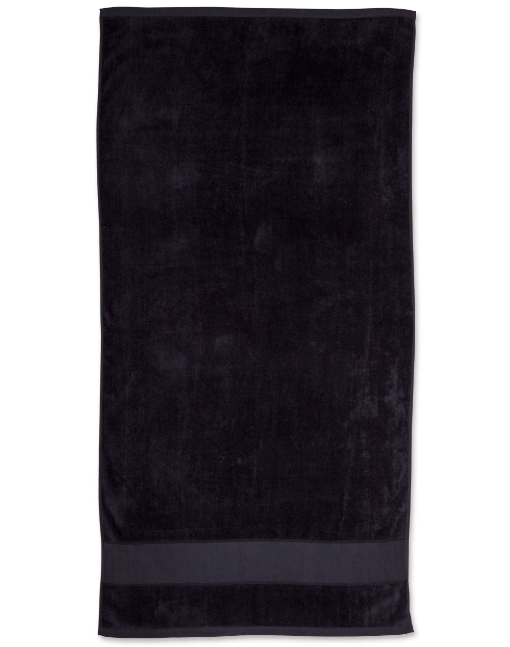 Terry Velour Beach Towel - Navy - Front