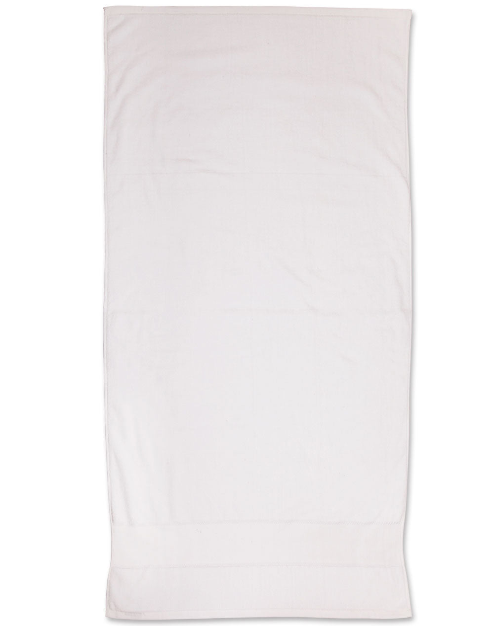 Terry Velour Beach Towel - White - Front