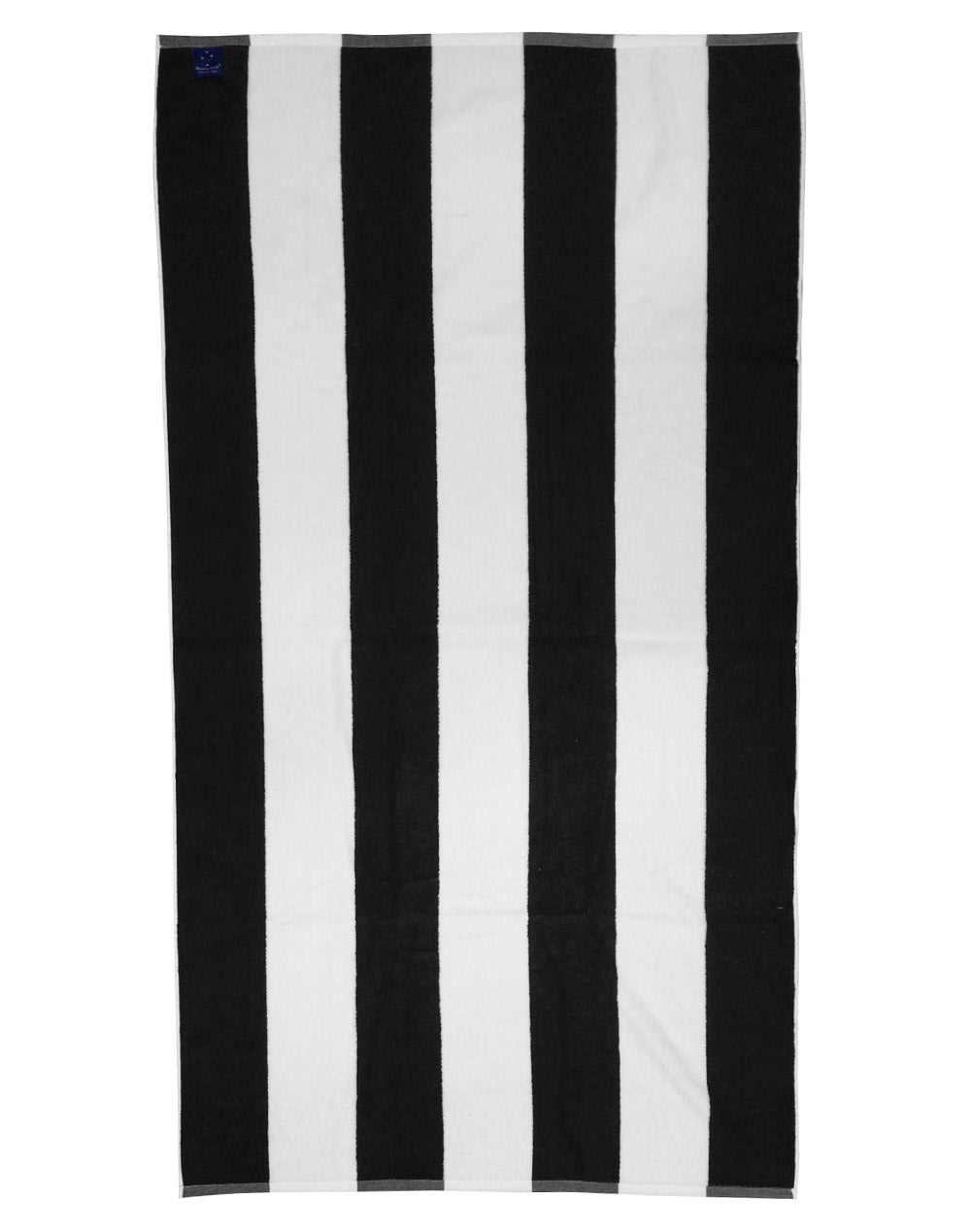Striped Beach Towel - Black/White - View