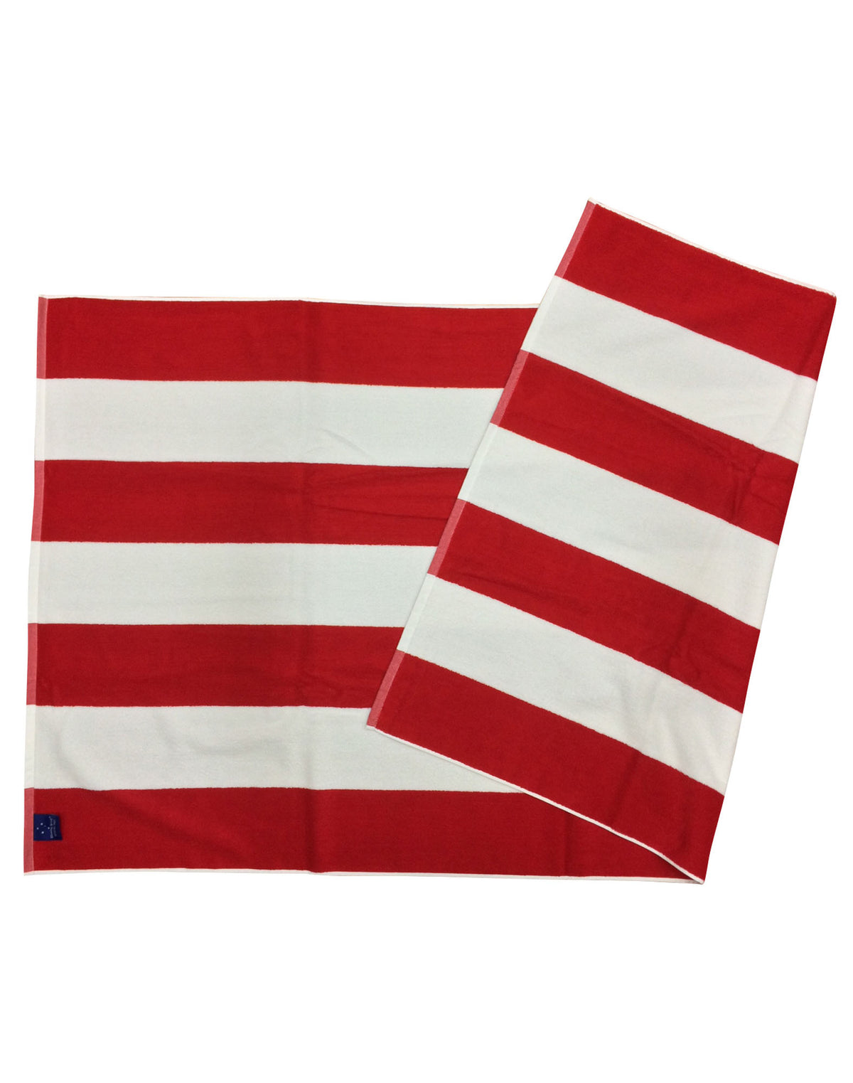 Striped Beach Towel - Red/White - Front