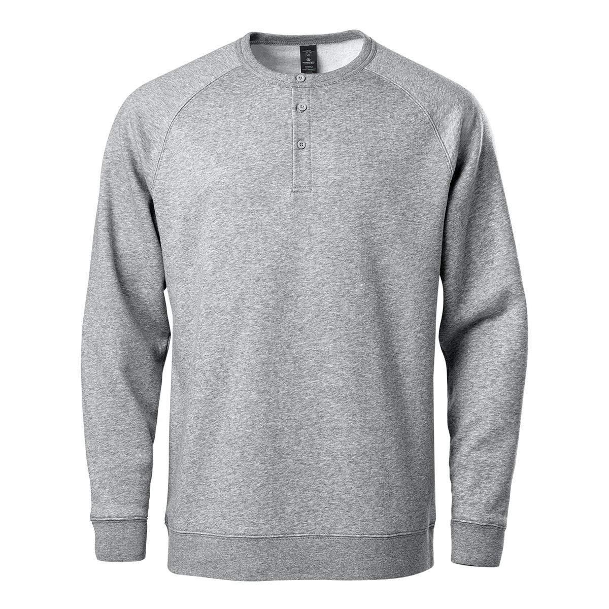 Men's Monashee Henley - Granite Heather - Front