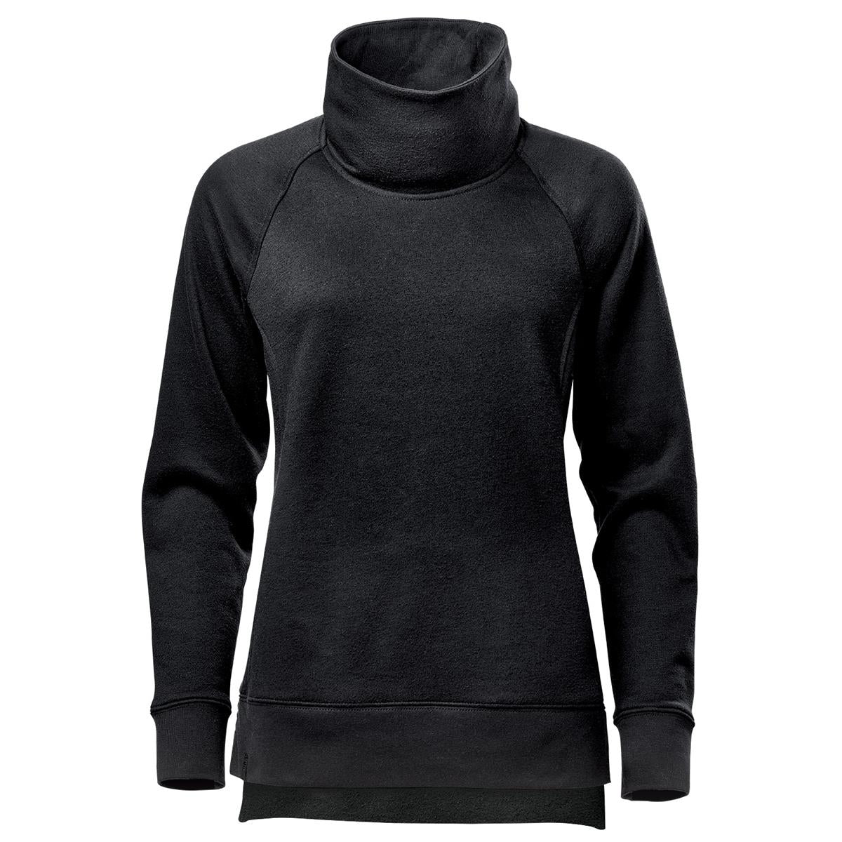 Women's Monashee Cowl Neck Pullover - Black - Front