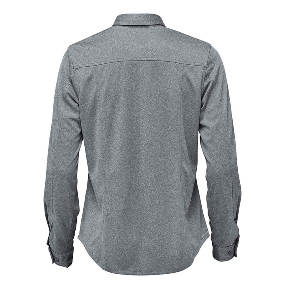 Women's Montauk Long Sleeve Shirt - Dolphin Heather - Back