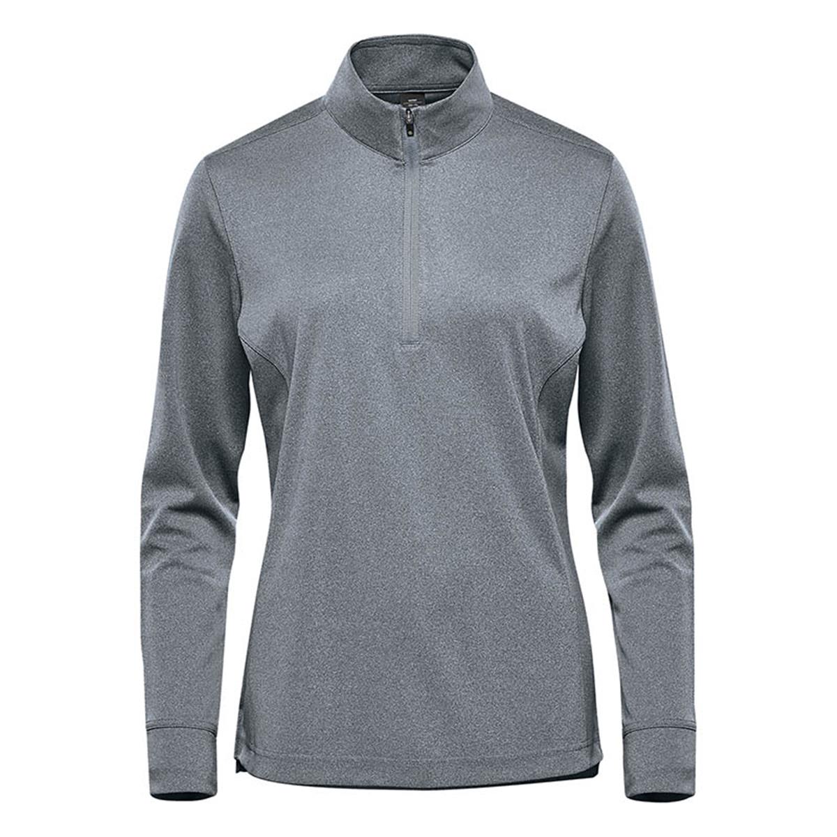Women's Dockyard 1/4 Zip Pullover - Dolphin Heather - Front