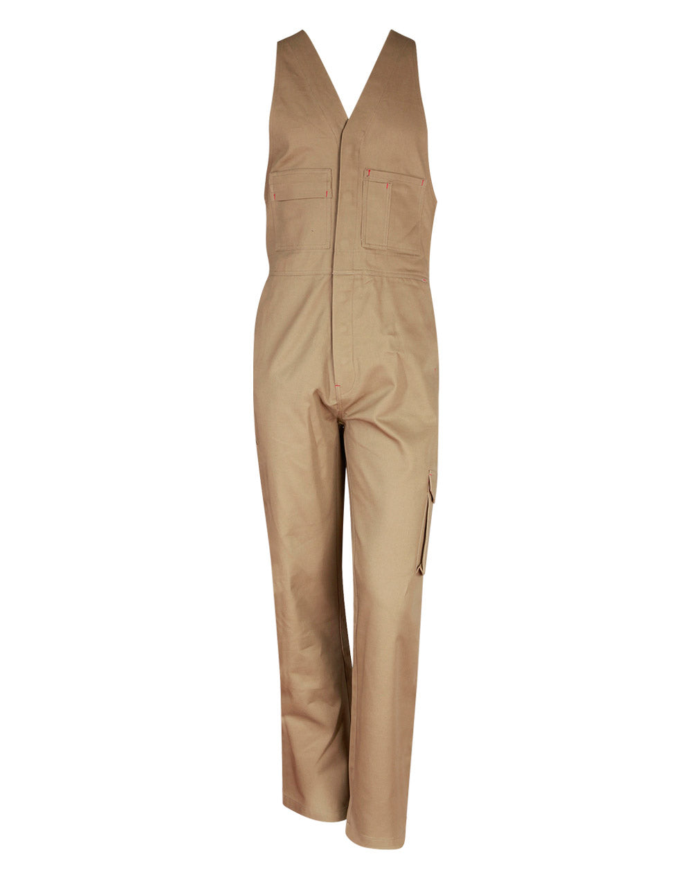 Men's Action Back Overall-Regular - Khaki - Front