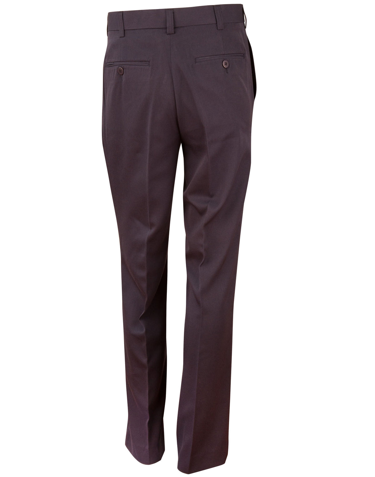(Stout) Permanent Press Pants - Navy - Back