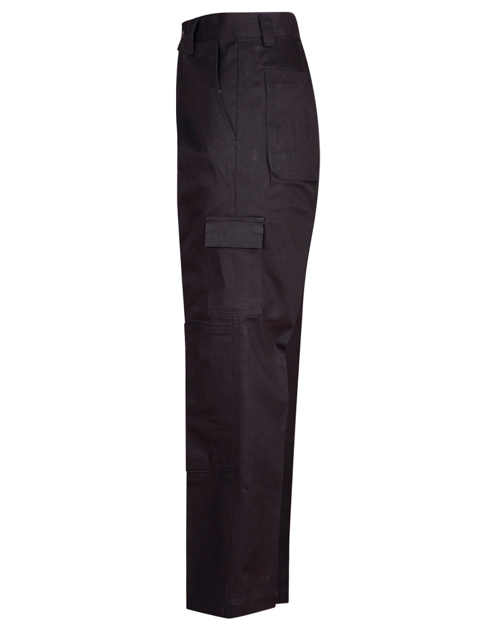 Men's Heavy Cotton Drill Cargo Pants - Black - View