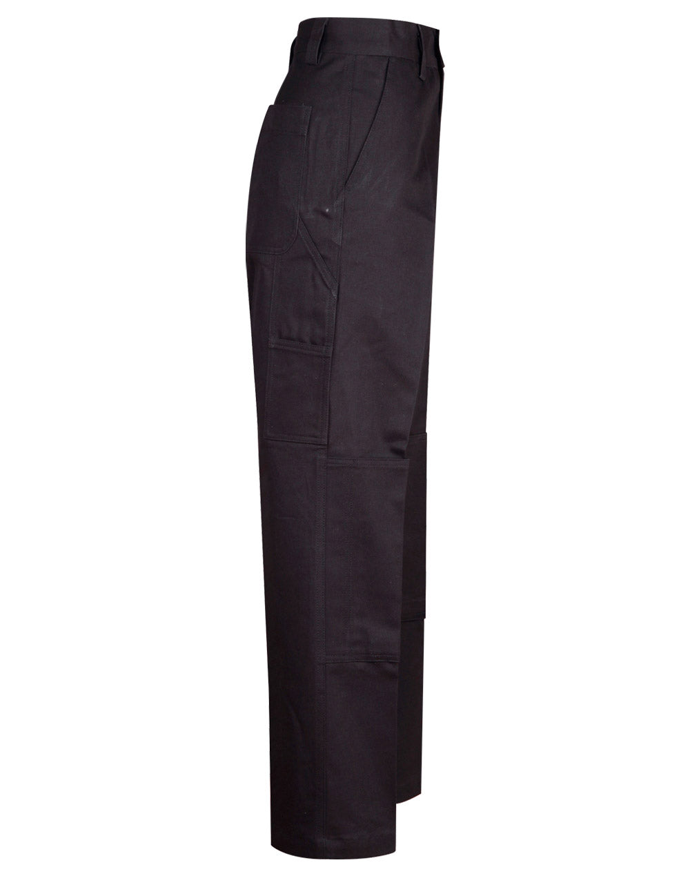 Men's Heavy Cotton Drill Cargo Pants - Black - View