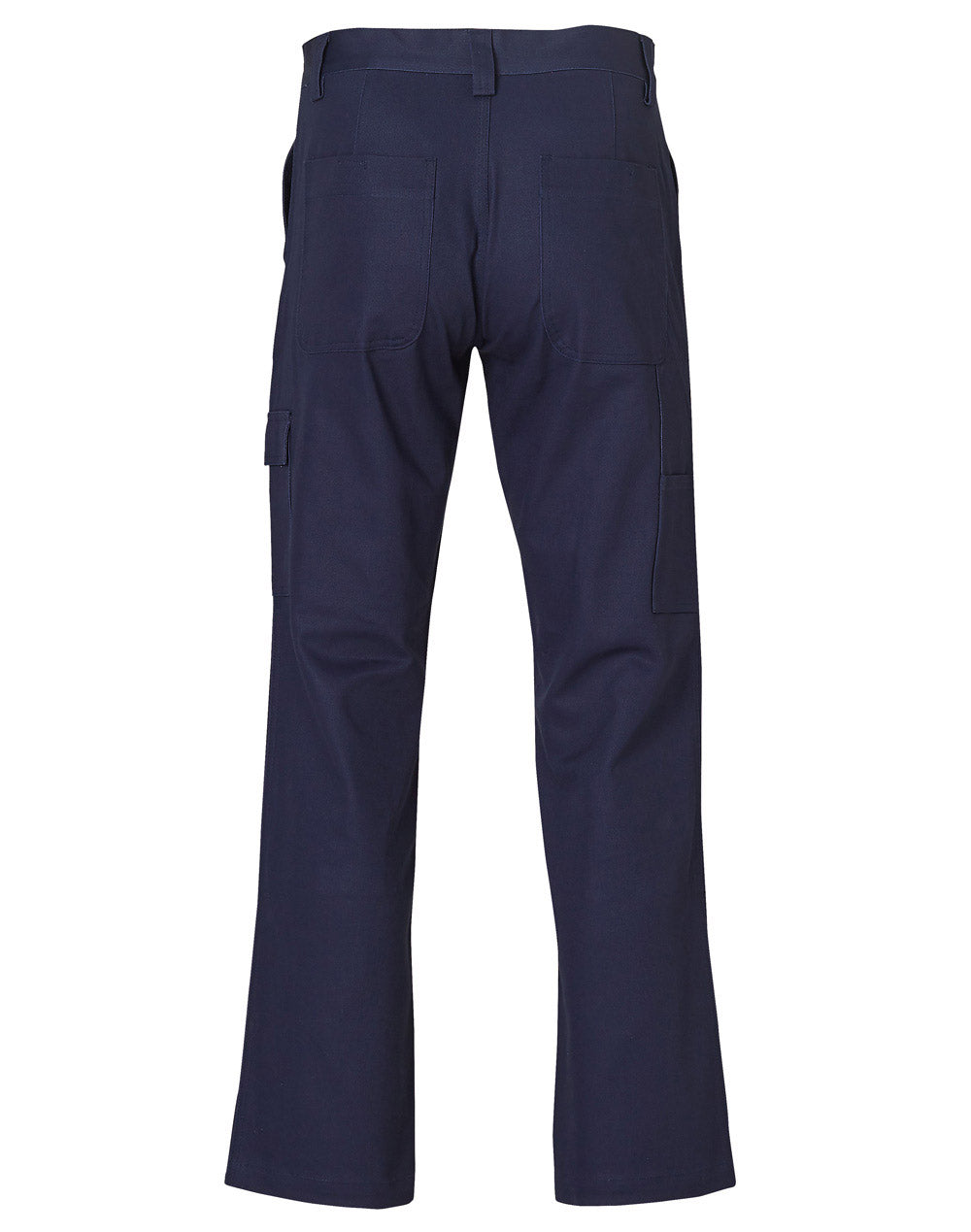 Men's Heavy Cotton Drill Cargo Pants - Navy - Back