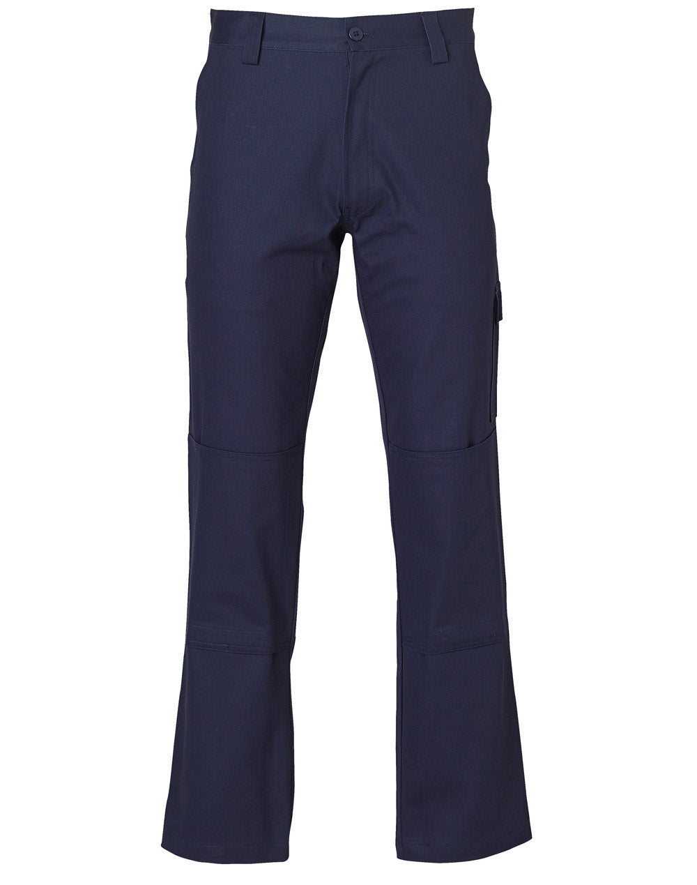 Men's Heavy Cotton Drill Cargo Pants - Navy - Front