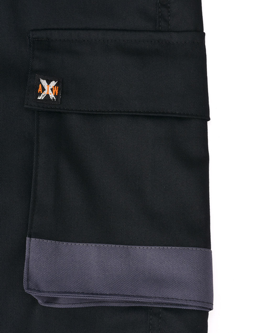 Unisex Utility Stretch Cargo Work Shorts - Black - View