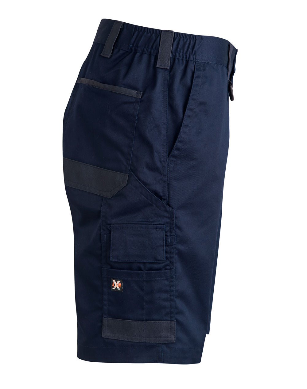 Unisex Utility Stretch Cargo Work Shorts - Navy - View