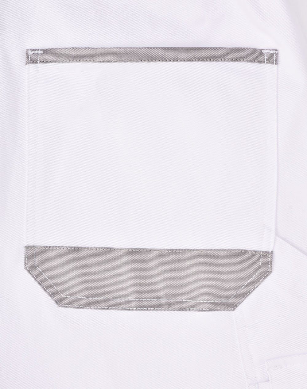 Unisex Utility Stretch Cargo Work Shorts - White - Back