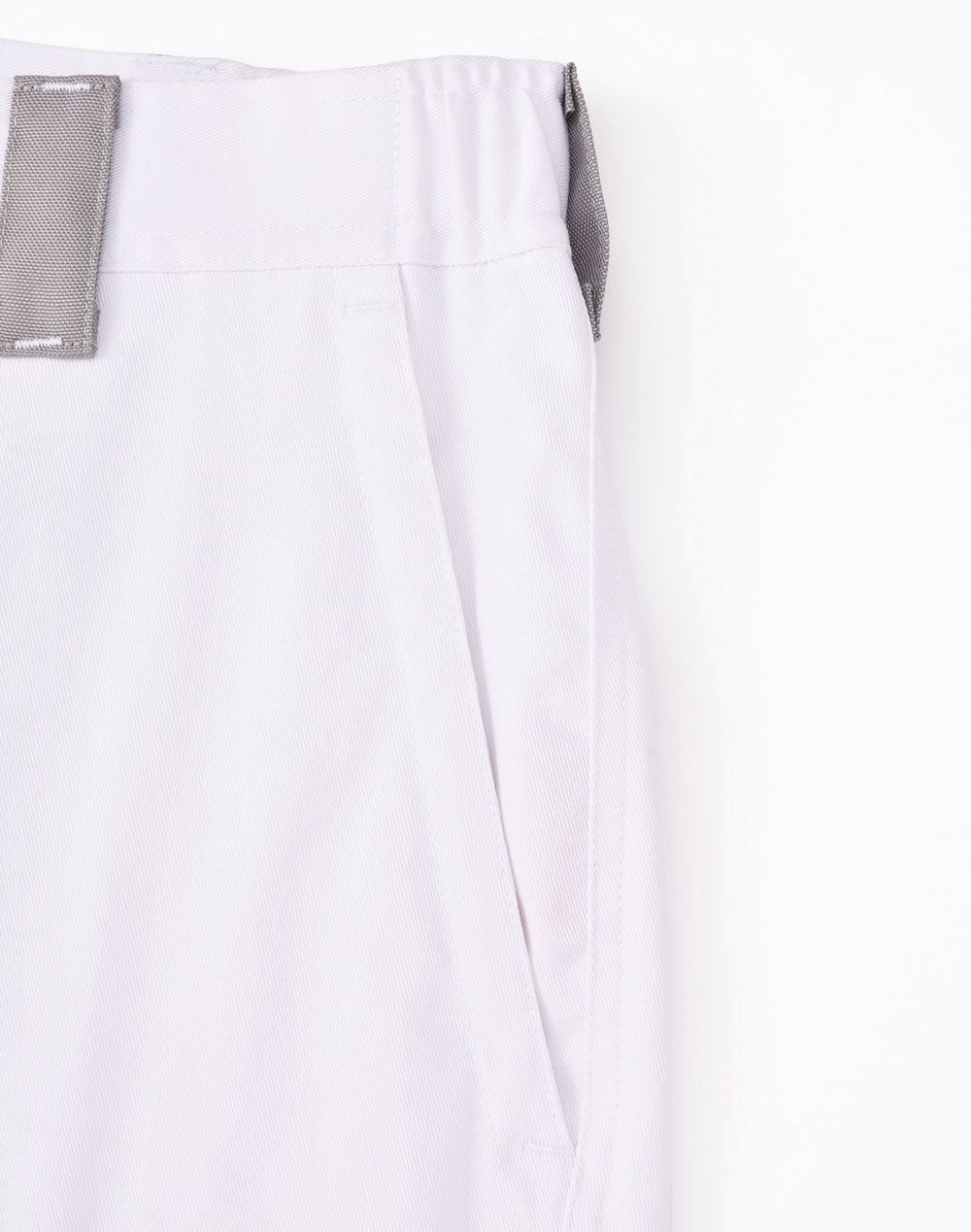 Unisex Utility Stretch Cargo Work Shorts - White - View