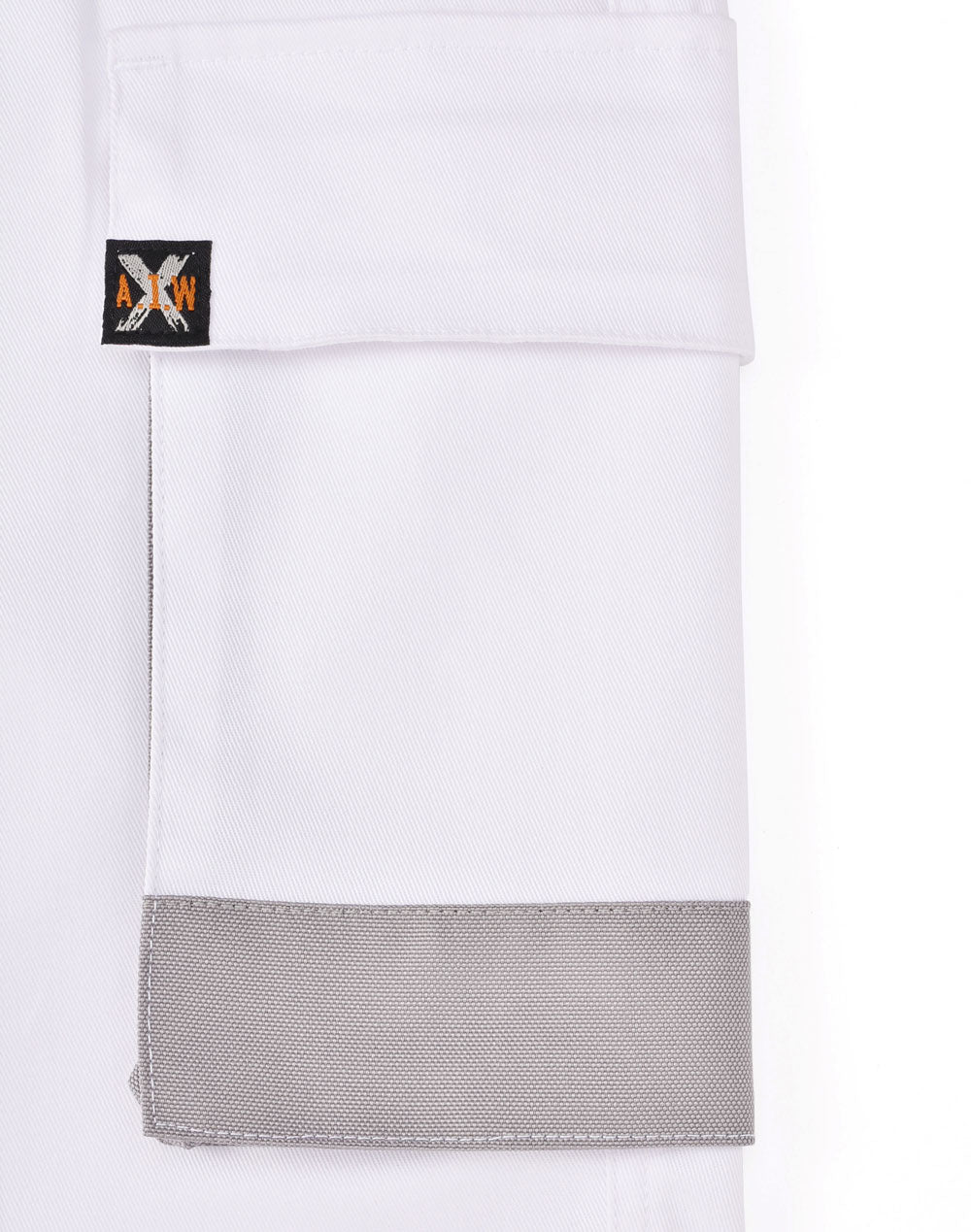 Unisex Utility Stretch Cargo Work Shorts - White - View