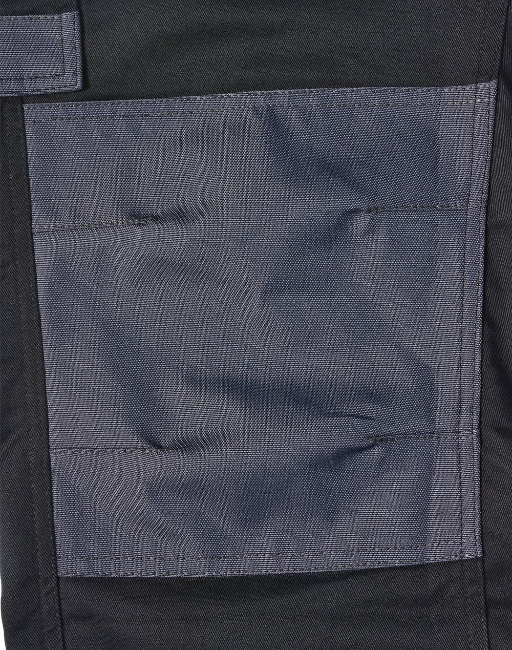 Unisex Utility Stretch Cargo Work Pants - Black - Fabric