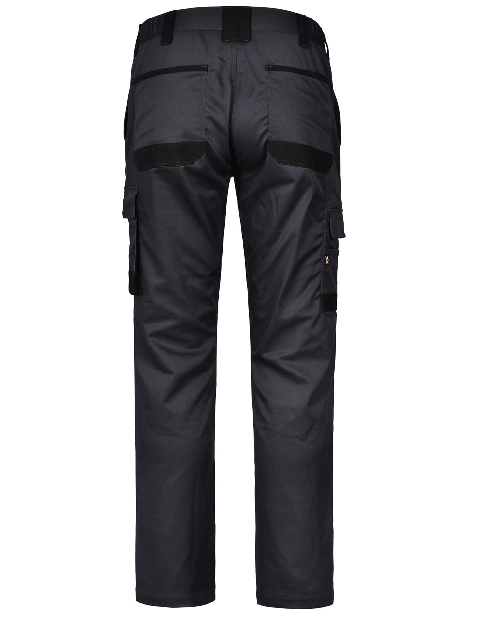 Unisex Utility Stretch Cargo Work Pants - Charcoal - Back