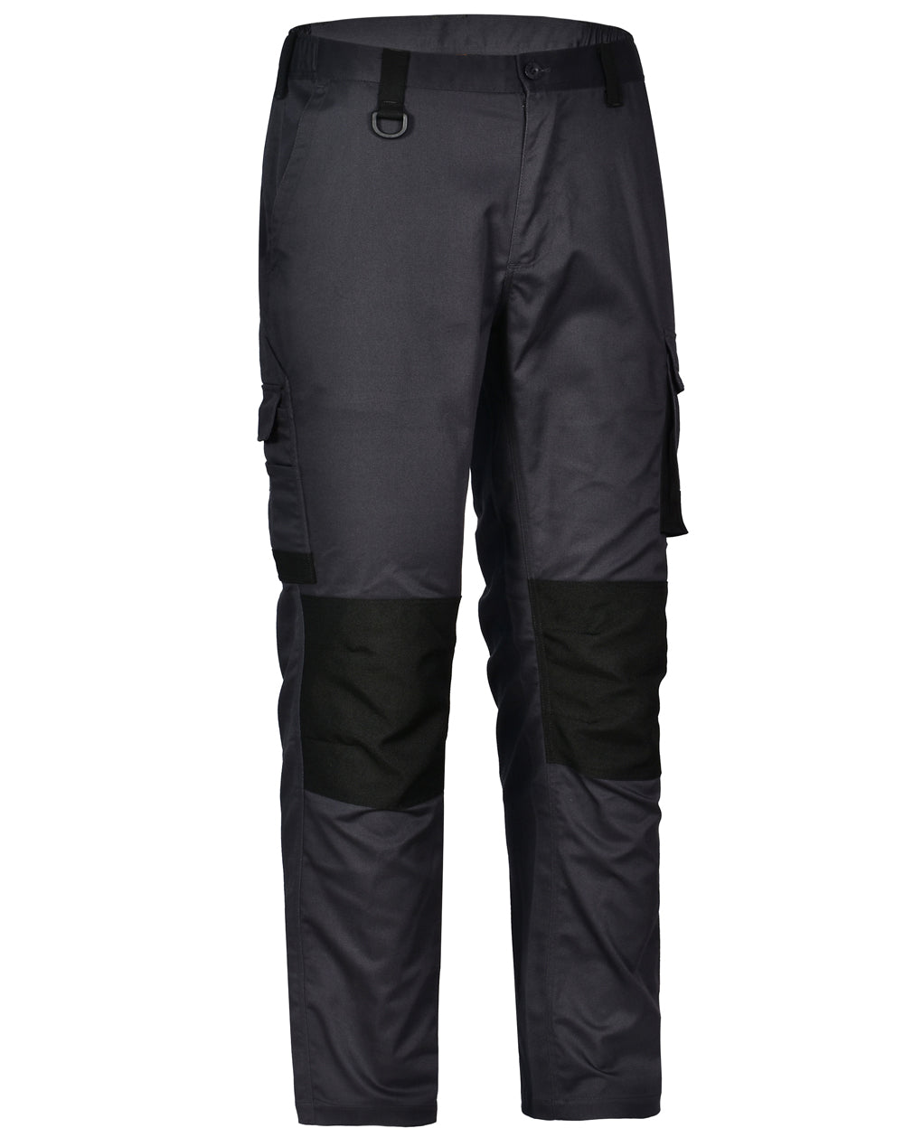 Unisex Utility Stretch Cargo Work Pants - Charcoal - Front