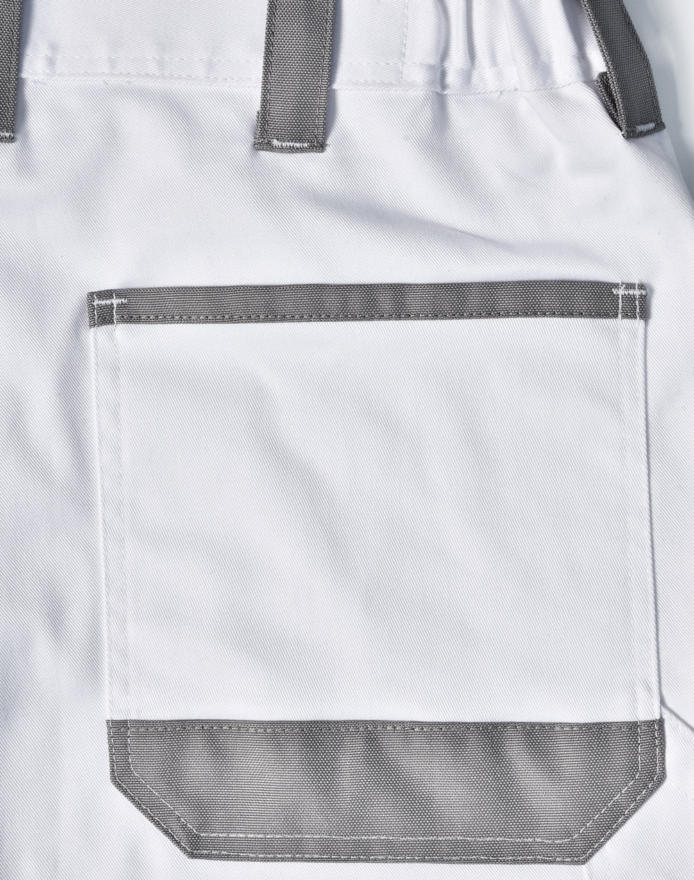 Unisex Utility Stretch Cargo Work Pants - White - Back