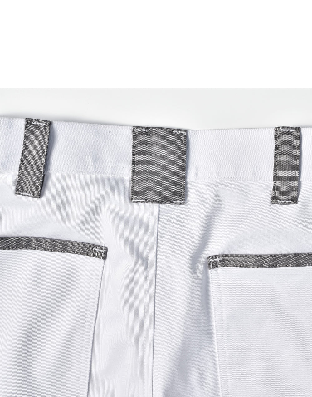 Unisex Utility Stretch Cargo Work Pants - White - View