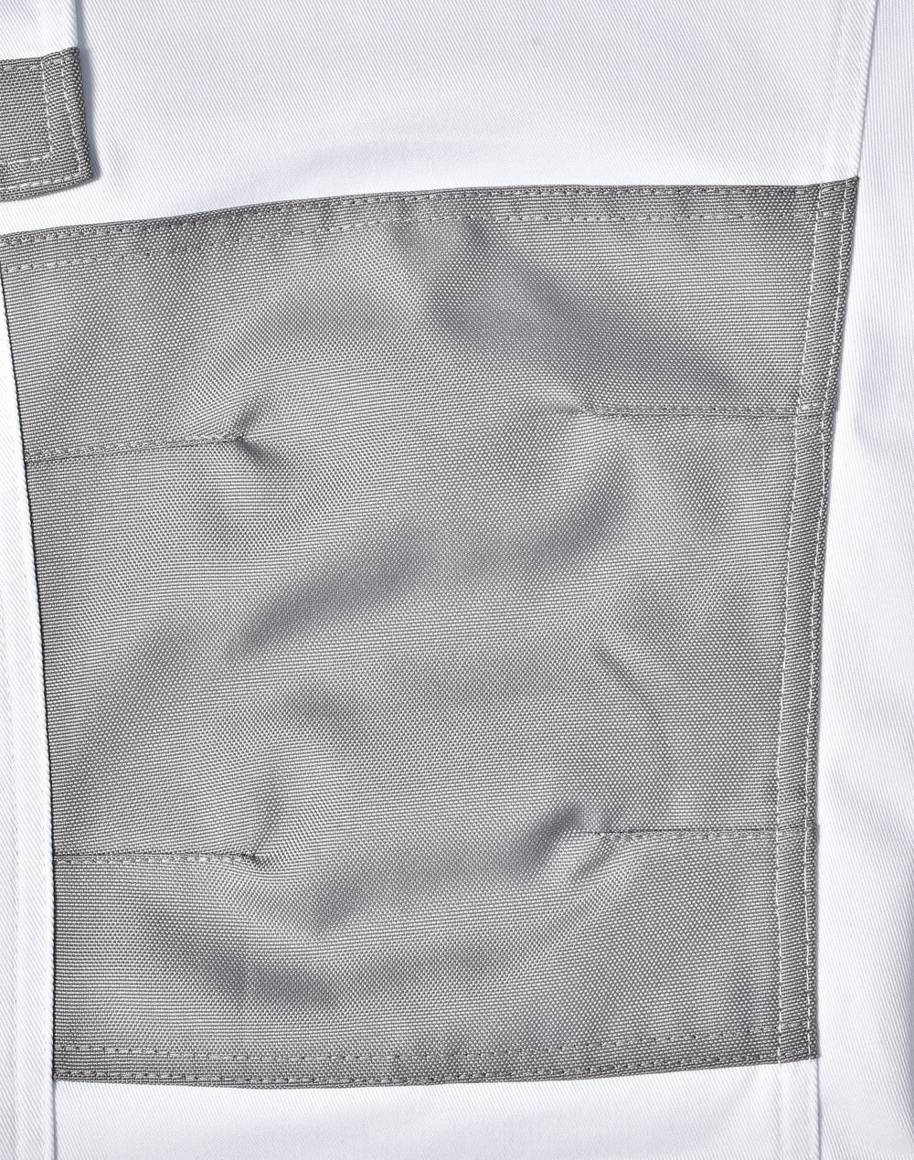 Unisex Utility Stretch Cargo Work Pants - White - Fabric
