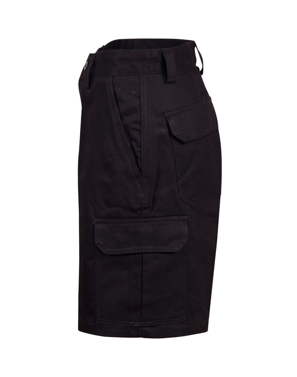 Men's Heavy Cotton Drill Cargo Shorts - Black - View