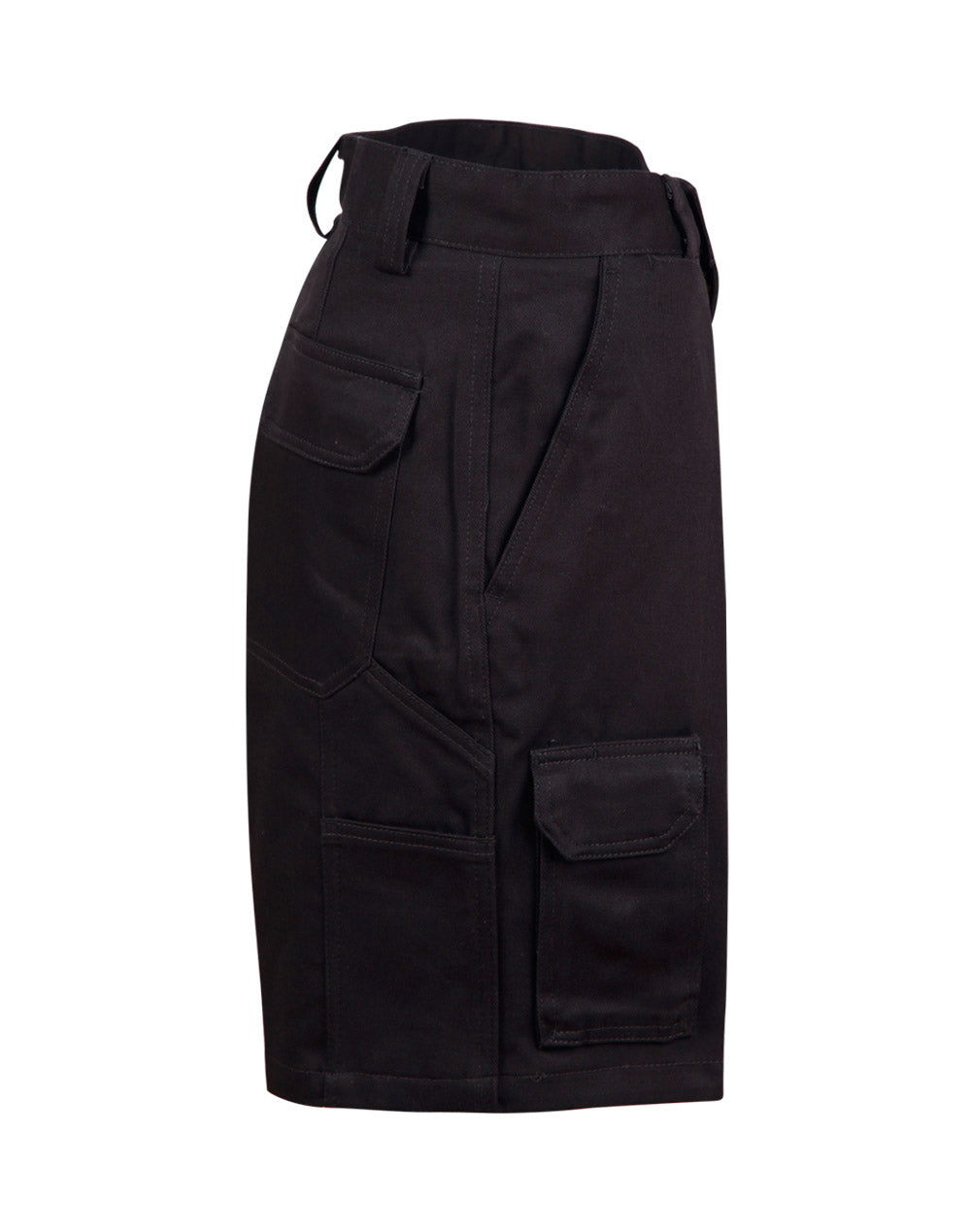 Men's Heavy Cotton Drill Cargo Shorts - Black - View