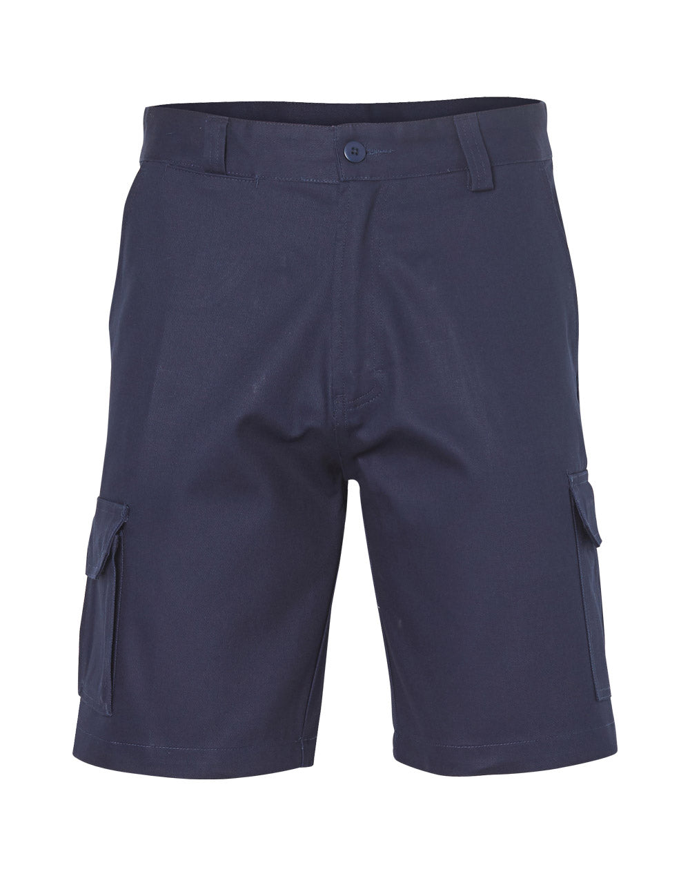 Men's Heavy Cotton Drill Cargo Shorts - Navy - Front