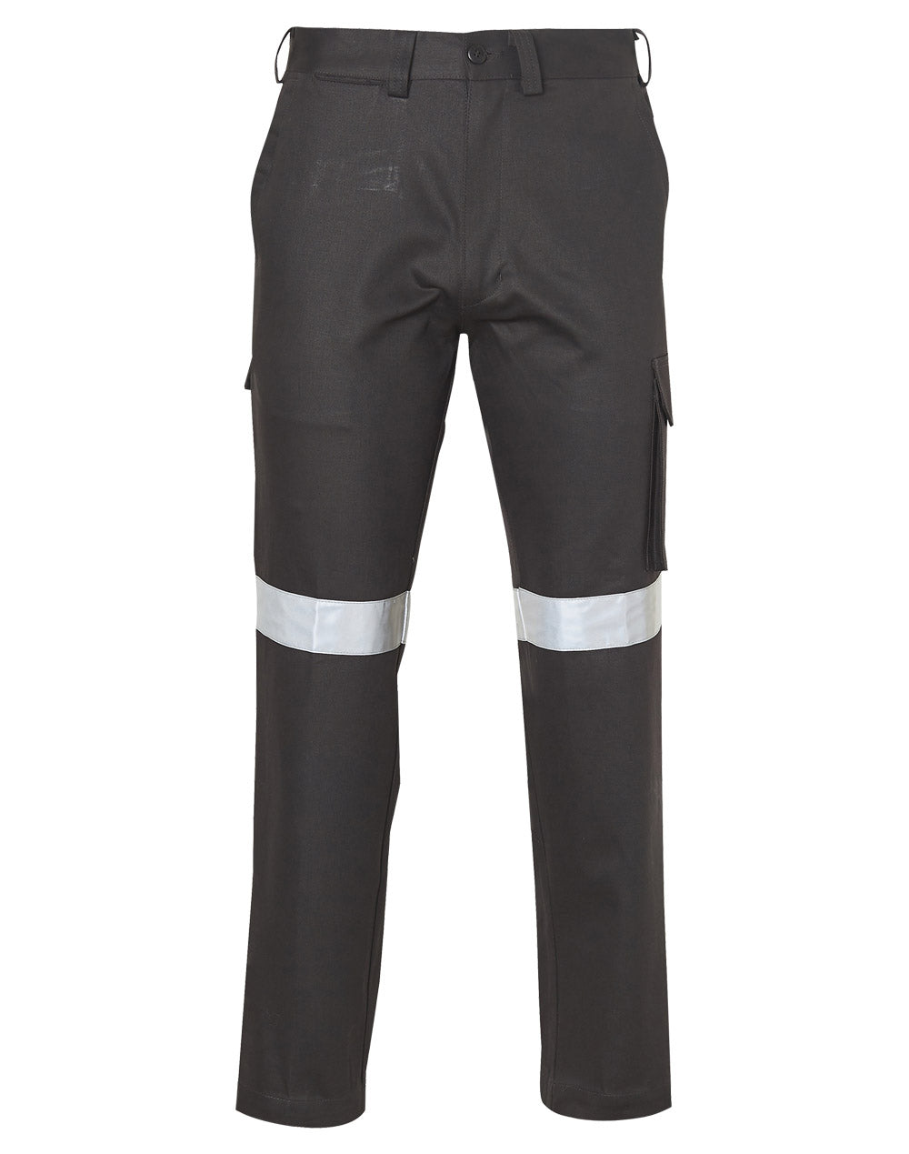 Pre-Shrunk Drill Pants With Biomotion 3M Tapes Regular Size - Black - Front